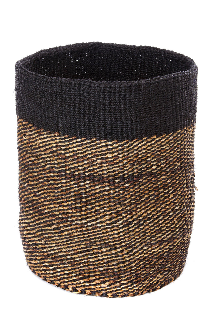 Natural sisal and Fibre African floor storage baskets