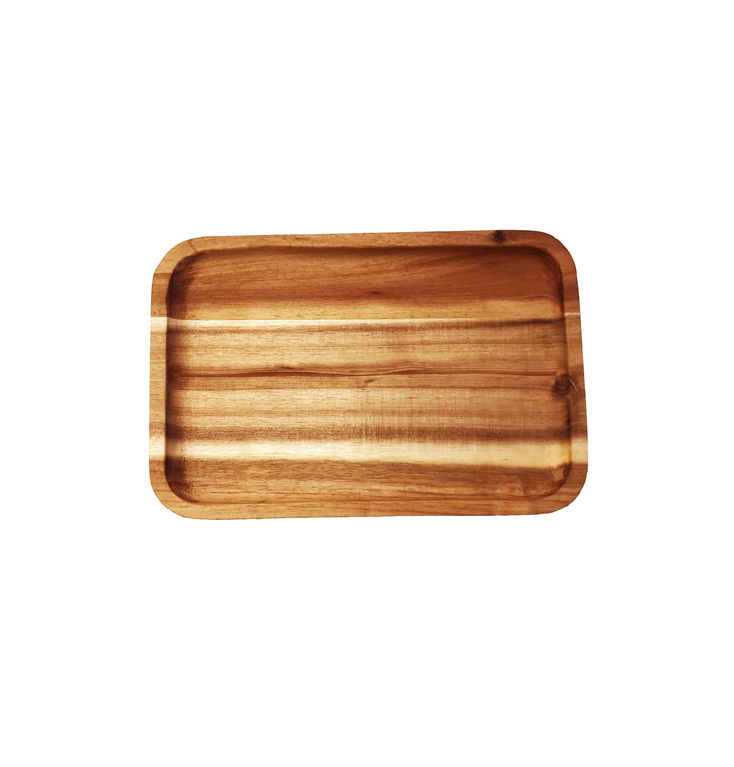 Zavis Green Acacia Wood Serving rectangle Stackable Tray / Dish 12" X 8" | Dishwasher Safe