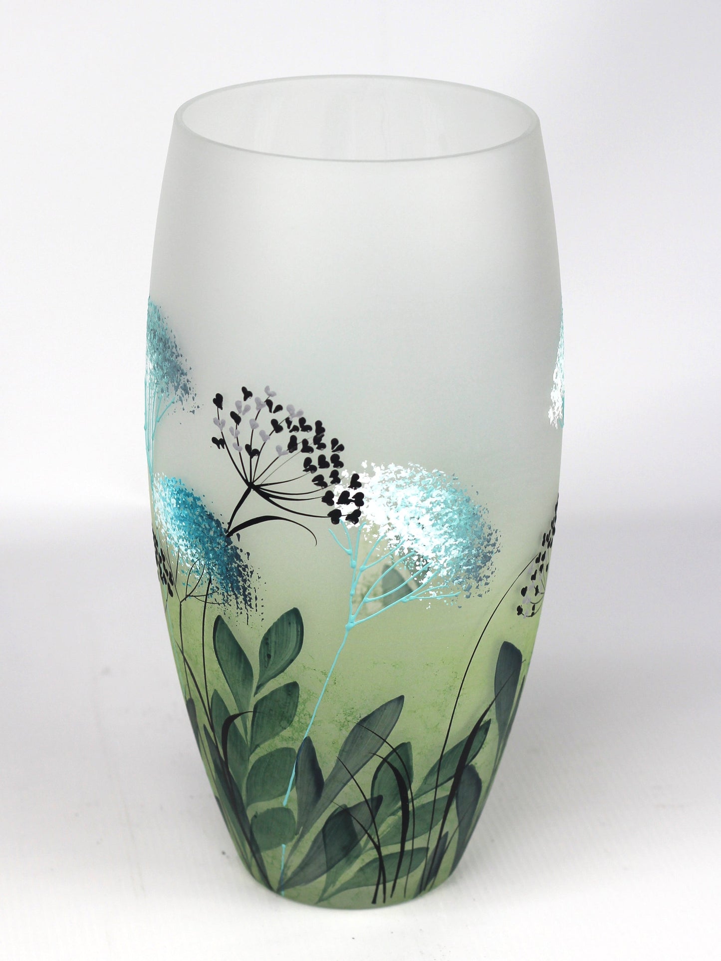 table green art decorative glass vase 7518/300/sh319