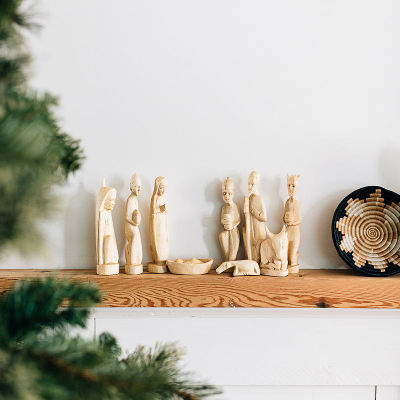 Hand Carved Nativity Set