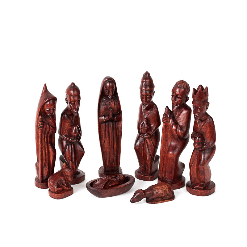 Hand Carved Nativity Set