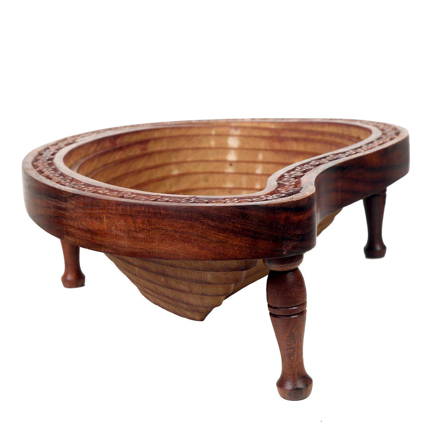 Handmade Collapsible Foldable Wooden Fruit Basket Serving Bowl