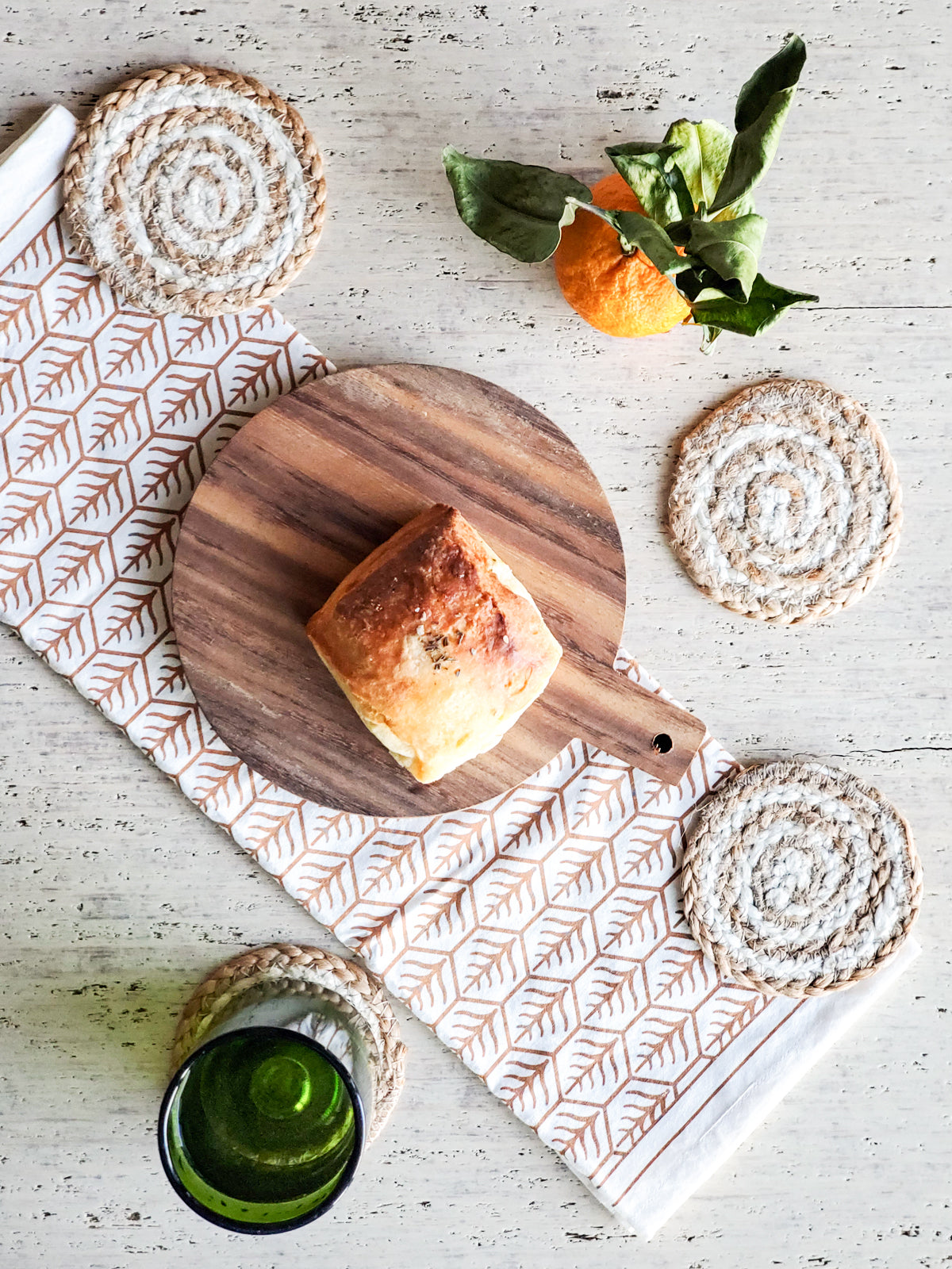 Wooden Round Serving Board Gift Set