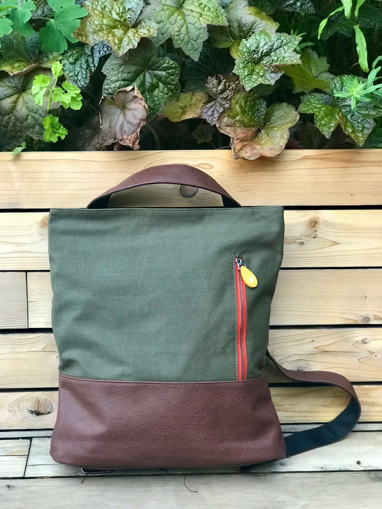 3-in-1 tote + backpack + crossbody - the ROCKAWAY