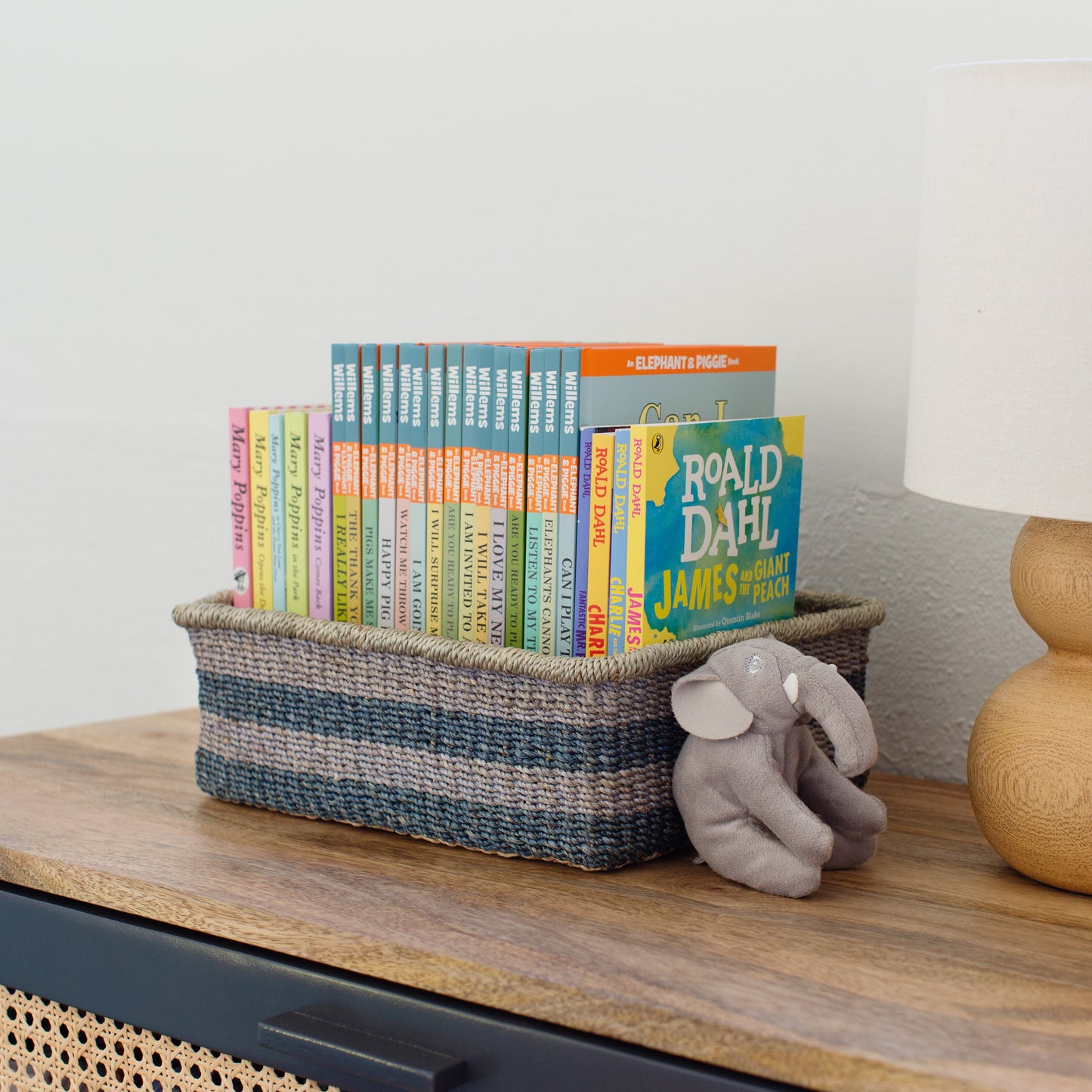 Woven Catchall Storage Tray | Blue