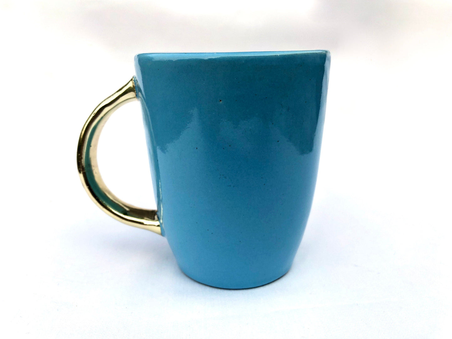 Set of 2 |Personalised Blue and Gold Ceramic Coffee/Tea Mug with Light