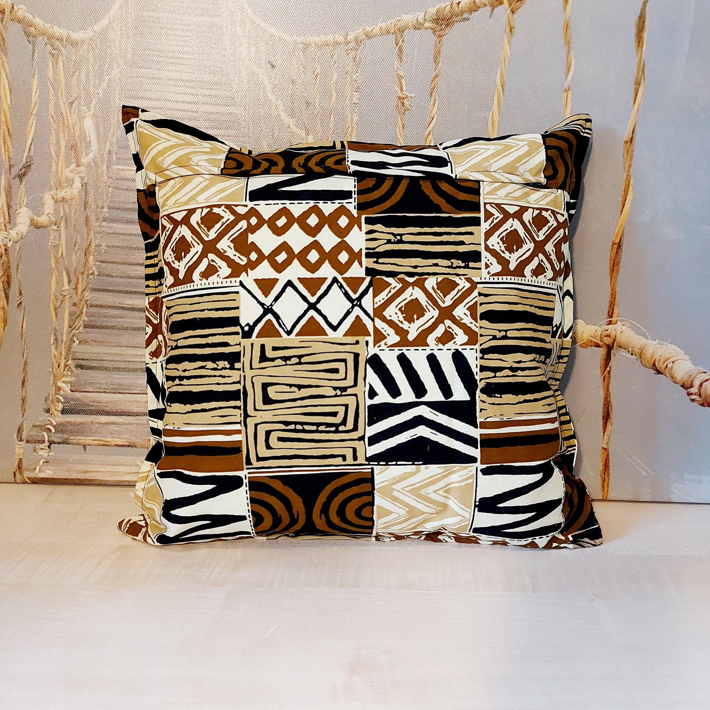 Set of 2 / 4 African Print | 40x40cm | Mudcloth Boho Cushion Cover