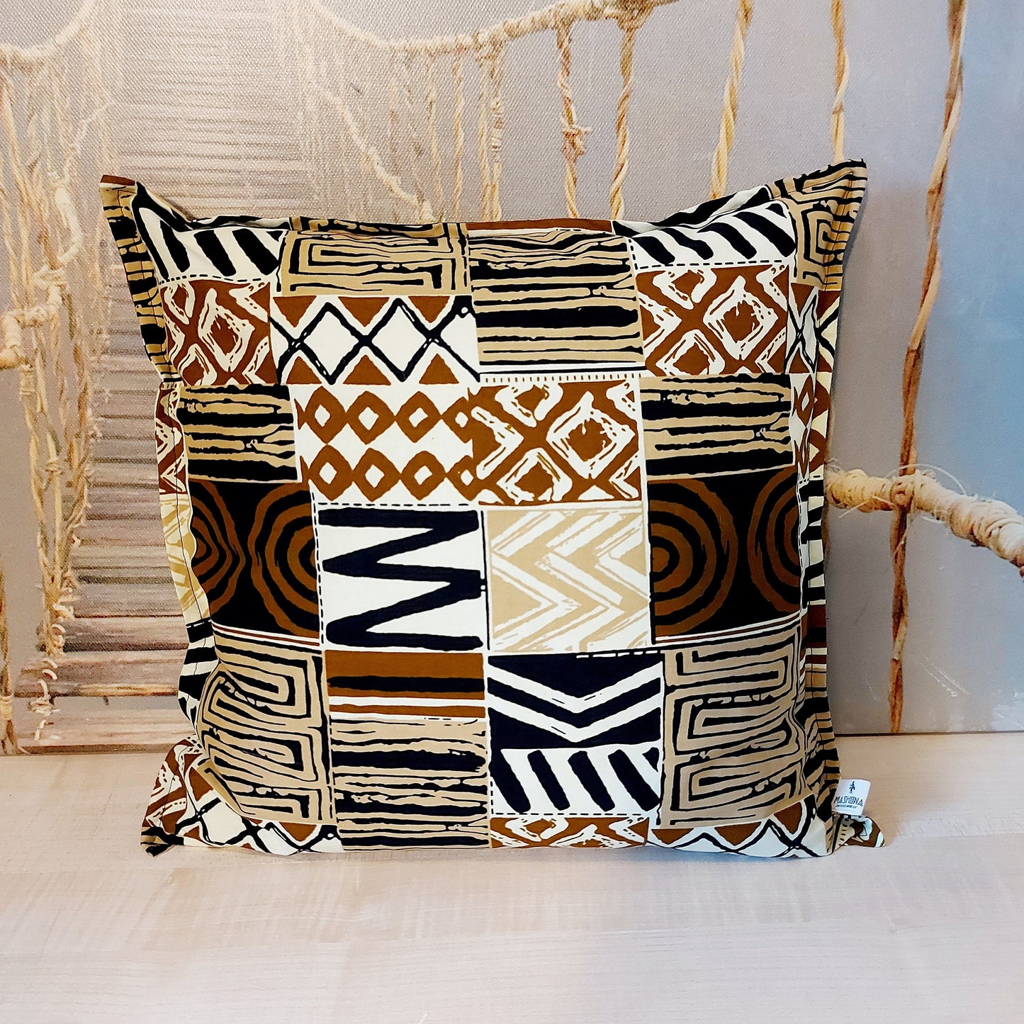 Set of 2 / 4 African Print | 40x40cm | Mudcloth Boho Cushion Cover